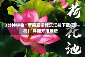 3分钟学会“苹果蜀渝牌乐汇挂下载(透视)”详细开挂玩法