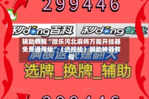 辅助教程“微乐河北麻将万能开挂器免费通用版”（透视挂）辅助神器教程