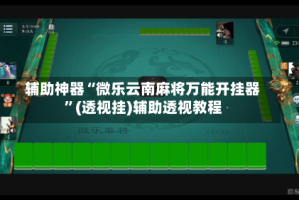 辅助神器“微乐云南麻将万能开挂器”(透视挂)辅助透视教程