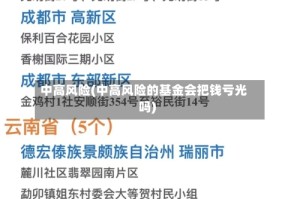 中高风险(中高风险的基金会把钱亏光吗)