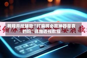 教程开挂辅助“打麻将必赢神器是真的吗”详细透视教程