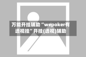 万能开挂辅助“wepoker有透视挂”开挂(透视)辅助