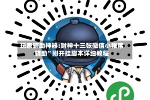 玩家辅助神器:财神十三张微信小程序辅助”附开挂脚本详细教程