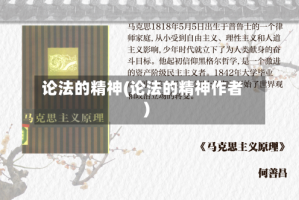 论法的精神(论法的精神作者)