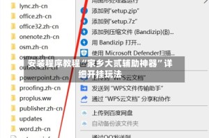 安装程序教程“家乡大贰辅助神器”详细开挂玩法