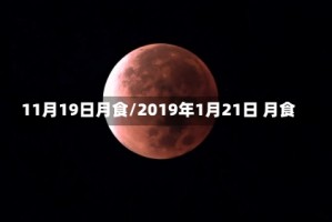 11月19日月食/2019年1月21日 月食