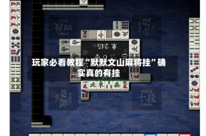 玩家必看教程“默默文山麻将挂”确实真的有挂