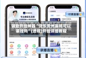 辅助开挂神器“微乐贵州麻将可以装挂吗”(透视)开挂详细教程