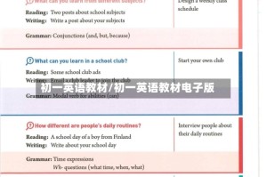 初一英语教材/初一英语教材电子版