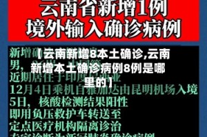 【云南新增8本土确诊,云南新增本土确诊病例8例是哪里的】