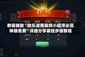 教程辅助“微乐湖南麻将小程序必赢神器免费”详细分享装挂步骤教程