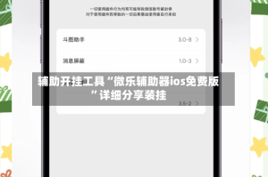 辅助开挂工具“微乐辅助器ios免费版”详细分享装挂