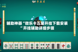 辅助神器“微乐卡五星开挂下载安装”开挂辅助详细步骤