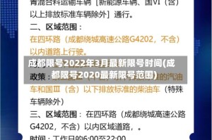 成都限号2022年3月最新限号时间(成都限号2020最新限号范围)