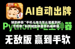 辅助神器“手机斗地主怎么能看到对方的牌”科技辅助神器手机版教程