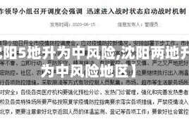 【沈阳5地升为中风险,沈阳两地升级为中风险地区】