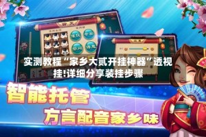 实测教程“家乡大贰开挂神器”透视挂!详细分享装挂步骤