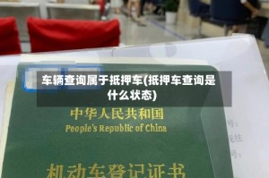 车辆查询属于抵押车(抵押车查询是什么状态)
