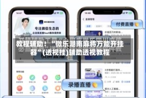 教程辅助！“微乐湖南麻将万能开挂器”(透视挂)辅助透视教程