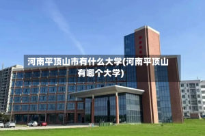 河南平顶山市有什么大学(河南平顶山有哪个大学)