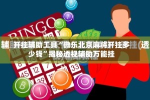 开挂辅助工具“微乐北京麻将开挂多少钱”揭秘透视辅助万能挂