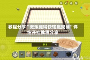 教程分享“微乐跑得快输赢规律”详细开挂教程分享