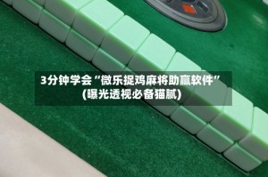 3分钟学会“微乐捉鸡麻将助赢软件”(曝光透视必备猫腻)