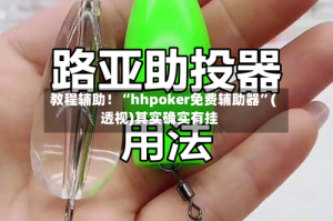 教程辅助！“hhpoker免费辅助器”(透视)其实确实有挂
