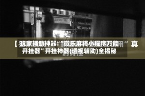 玩家辅助神器:“微乐麻将小程序万能开挂器”开挂神器{透视辅助}全揭秘