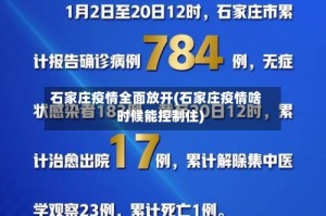 石家庄疫情全面放开(石家庄疫情啥时候能控制住)