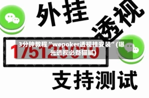3分钟教程“wepoker透视挂安装”(曝光透视必备猫腻)