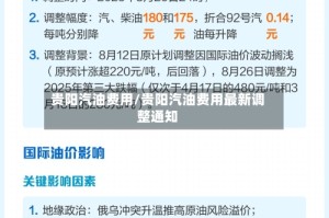 贵阳汽油费用/贵阳汽油费用最新调整通知