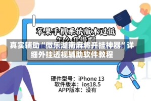 真实辅助“微乐湖南麻将开挂神器”详细外挂透视辅助软件教程