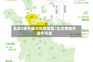 北京5地升级中风险地区/北京两地升级中风险