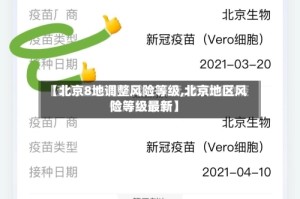 【北京8地调整风险等级,北京地区风险等级最新】