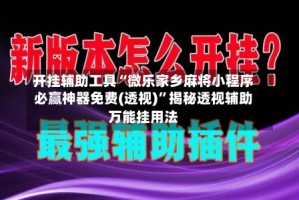 开挂辅助工具“微乐家乡麻将小程序必赢神器免费(透视)”揭秘透视辅助万能挂用法