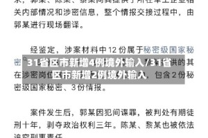 31省区市新增4例境外输入/31省区市新增2例境外输入
