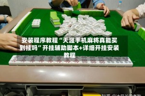 安装程序教程“天涯手机麻将真能买到挂吗”开挂辅助脚本+详细开挂安装教程