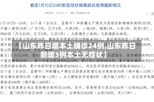 【山东昨日增本土确诊24例,山东昨日新增3例本土无症状】