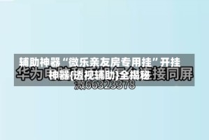 辅助神器“微乐亲友房专用挂”开挂神器{透视辅助}全揭秘