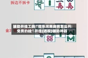 辅助开挂工具“微乐河南麻将怎么开免费的挂”开挂(透视)辅助神器
