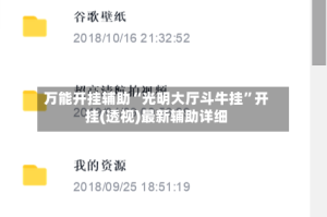 万能开挂辅助“光明大厅斗牛挂”开挂(透视)最新辅助详细