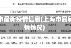 上海市最新疫情信息(上海市最新疫情情况)