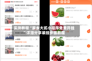 实测教程“家乡大贰小程序免费开挂”详细分享装挂步骤教程