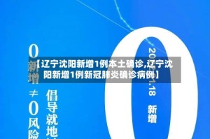 【辽宁沈阳新增1例本土确诊,辽宁沈阳新增1例新冠肺炎确诊病例】