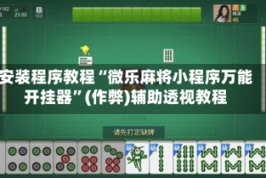 安装程序教程“微乐麻将小程序万能开挂器”(作弊)辅助透视教程