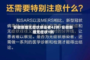 安徽新增无症状感染者42例/安徽新增无症状1例