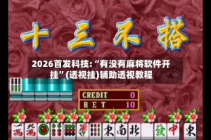 2026首发科技:“有没有麻将软件开挂”(透视挂)辅助透视教程