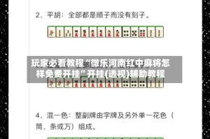 玩家必看教程“微乐河南红中麻将怎样免费开挂”开挂(透视)辅助教程