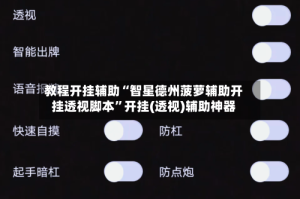 教程开挂辅助“智星德州菠萝辅助开挂透视脚本”开挂(透视)辅助神器